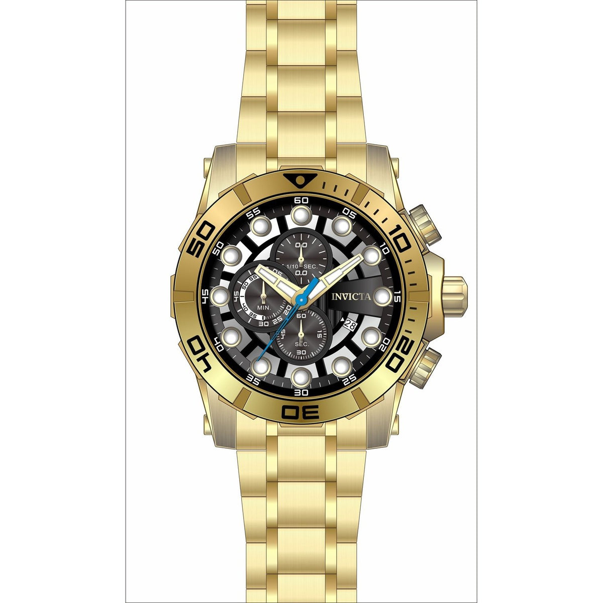Invicta Men&#39;s 28264 Sea Hunter Gold-Tone Stainless Steel Watch
