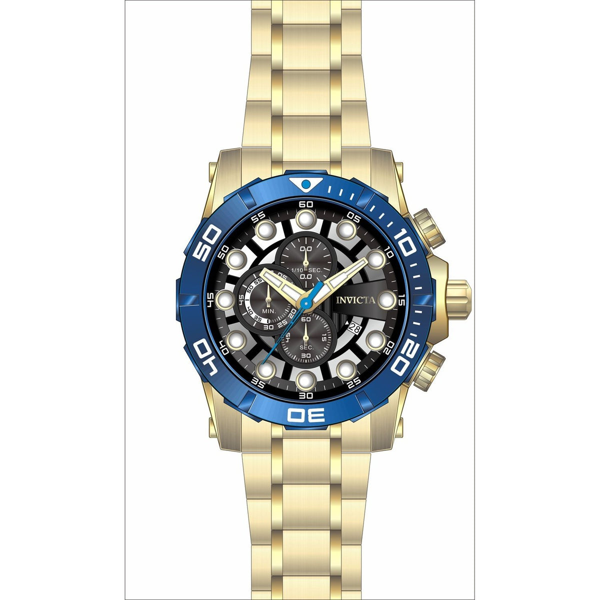 Invicta Men&#39;s 28265 Sea Hunter Gold-Tone Stainless Steel Watch