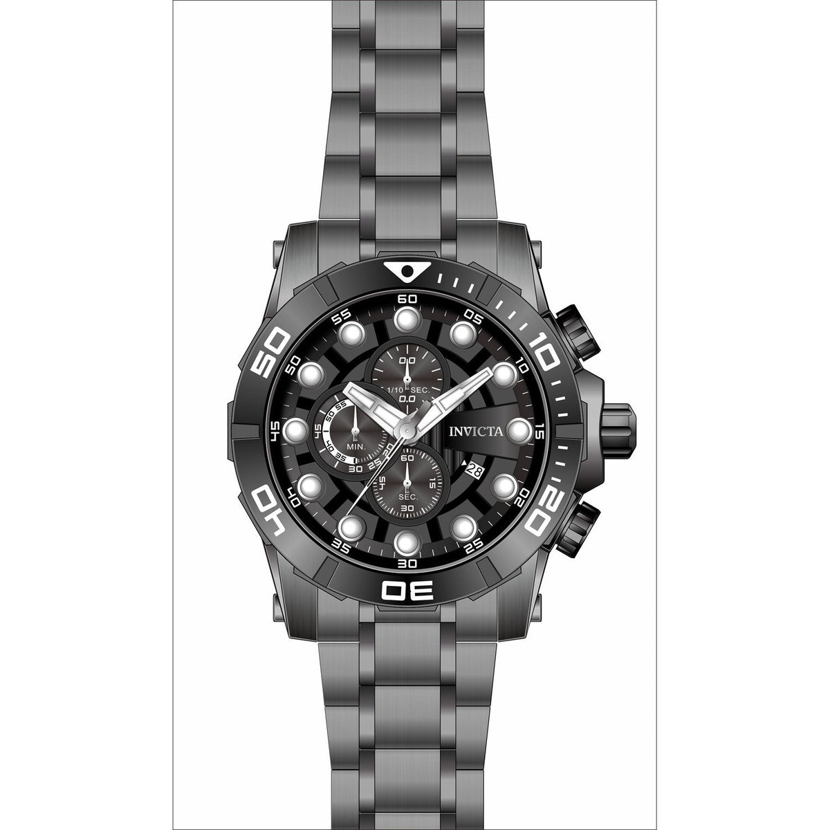 Invicta Men&#39;s 28268 Sea Hunter Gunmetal Stainless Steel Watch