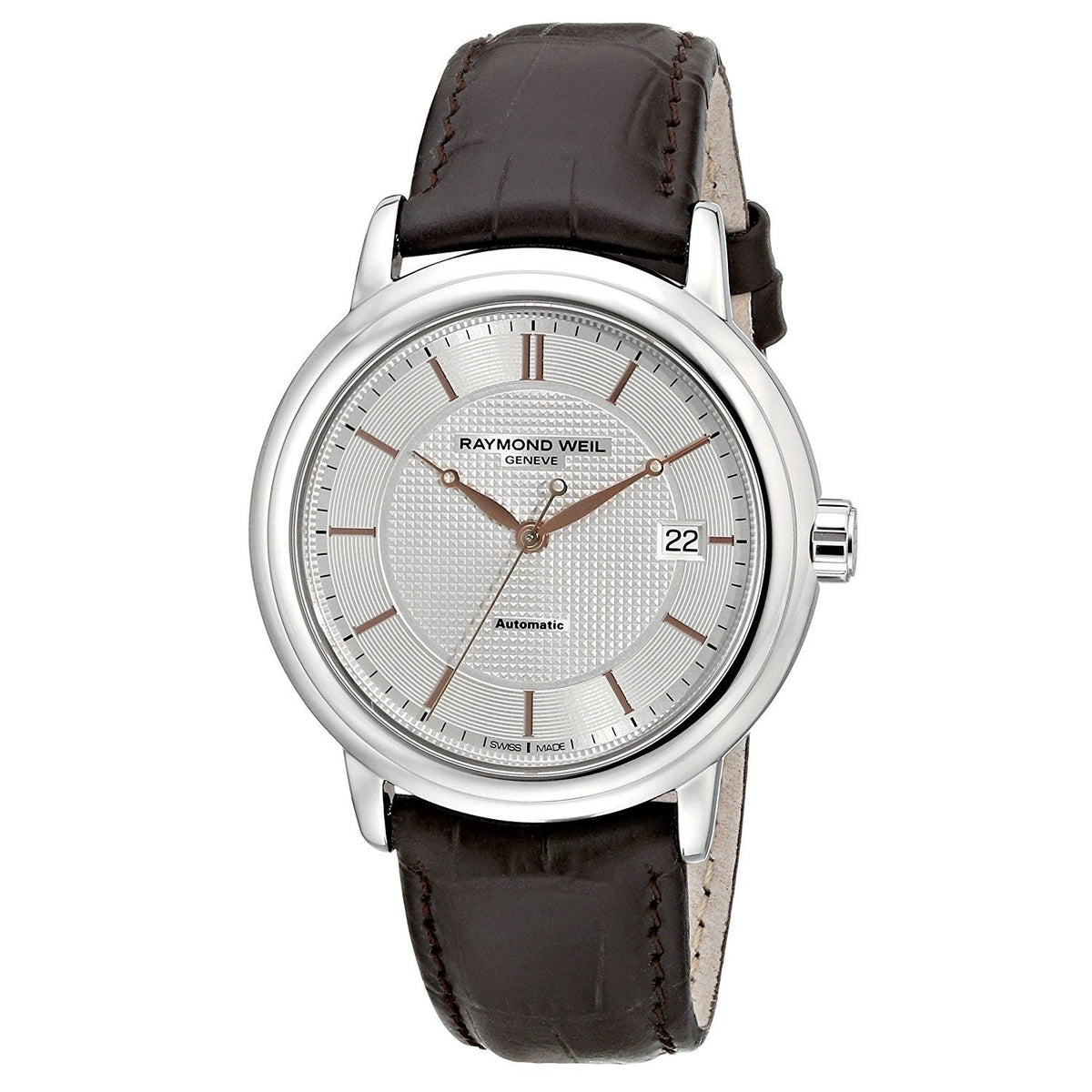 Raymond Weil Men&#39;s 2837-SL5-65001 Maestro Automatic Brown Leather Watch