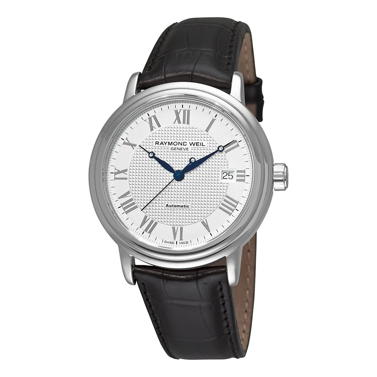 Raymond Weil Men&#39;s 2837-STC-00308 Maestro Automatic Black Leather Watch