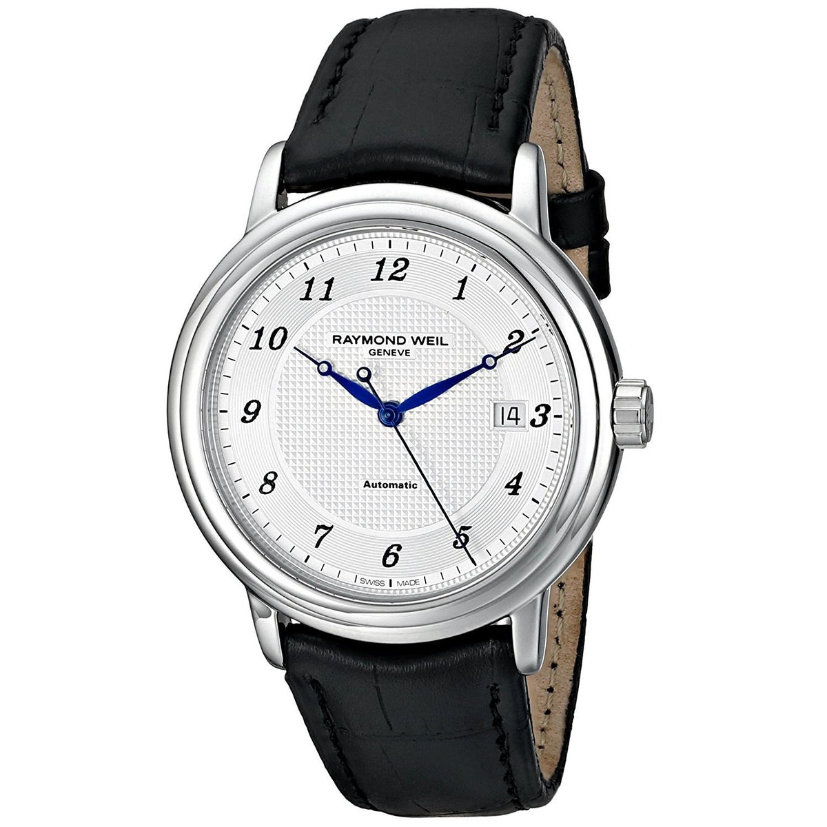 Raymond Weil Men&#39;s 2837-STC-05659 Maestro Automatic Black Leather Watch