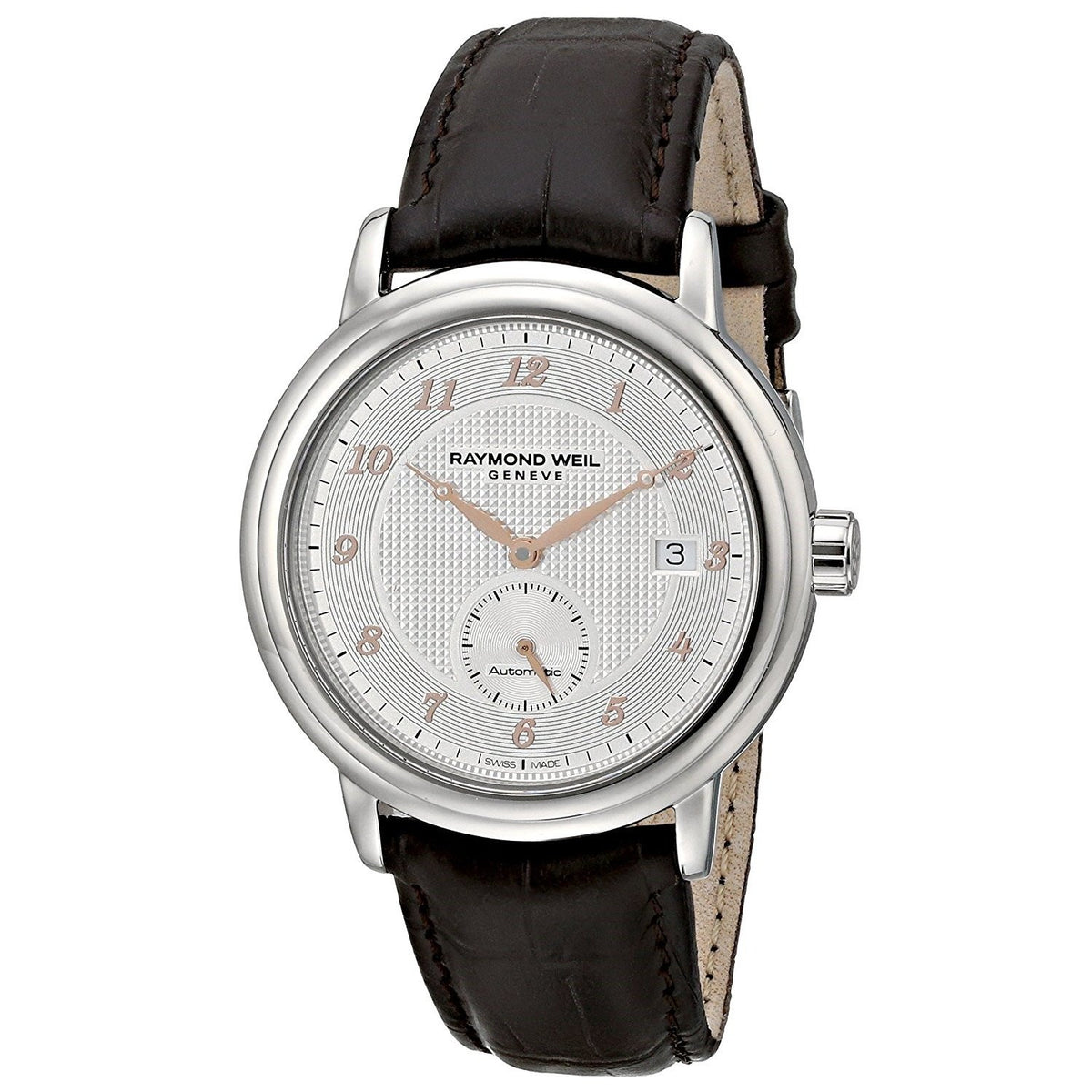 Raymond Weil Men&#39;s 2838-SL5-05658 Maestro Automatic Brown Leather Watch