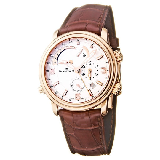 Blancpain Men's 2841-3642-53B Leman Chronograph Brown Leather Watch