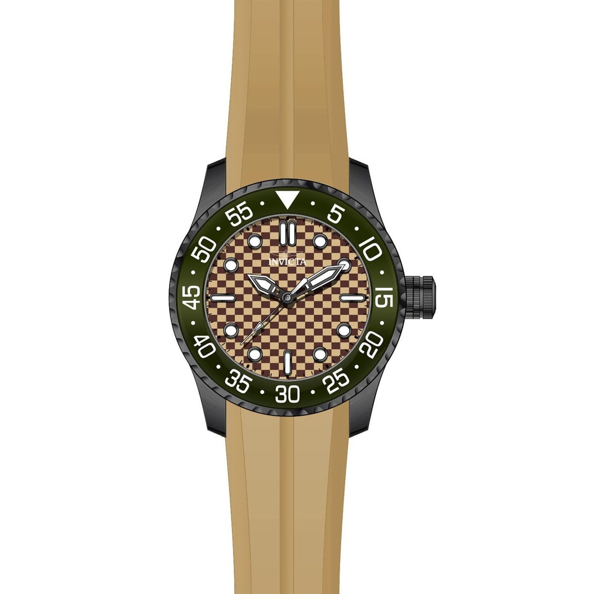 Invicta Men&#39;s 28434 Pro Diver Brown Silicone Watch