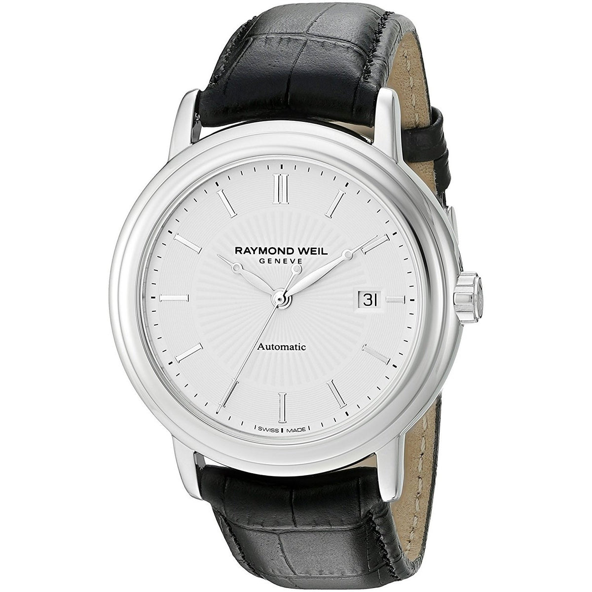 Raymond Weil Men's 2847-STC-30001 Maestro Automatic Black Leather Watch