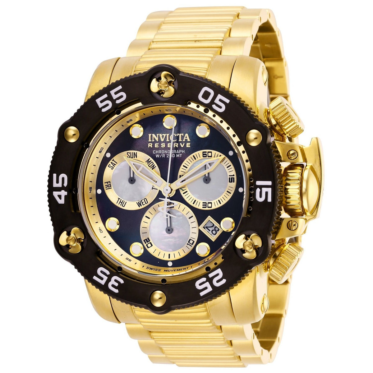 Invicta Men&#39;s 28552 Reserve Propeller Gold-Tone Stainless Steel Watch