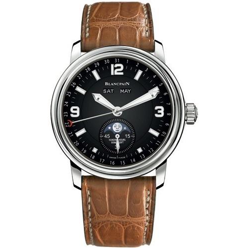 Blancpain Men's 2863-1130-53B Leman Brown Leather Watch