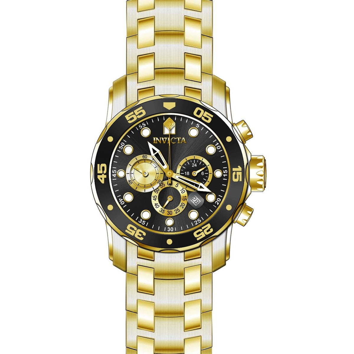 Invicta Men&#39;s 28720 Pro Diver Scuba Gold-Tone Stainless Steel Watch