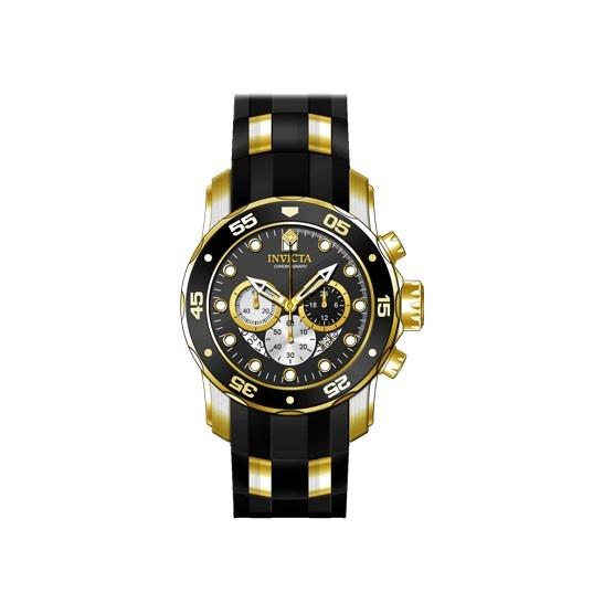 Invicta Men's 28722 Pro Diver Scuba Black and Gold-Tone Polyurethane and Stainless Steel Watch