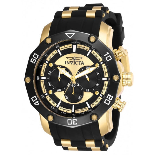 Invicta Men's 28754 Pro Diver Black and Gold-Tone Polyurethane Watch