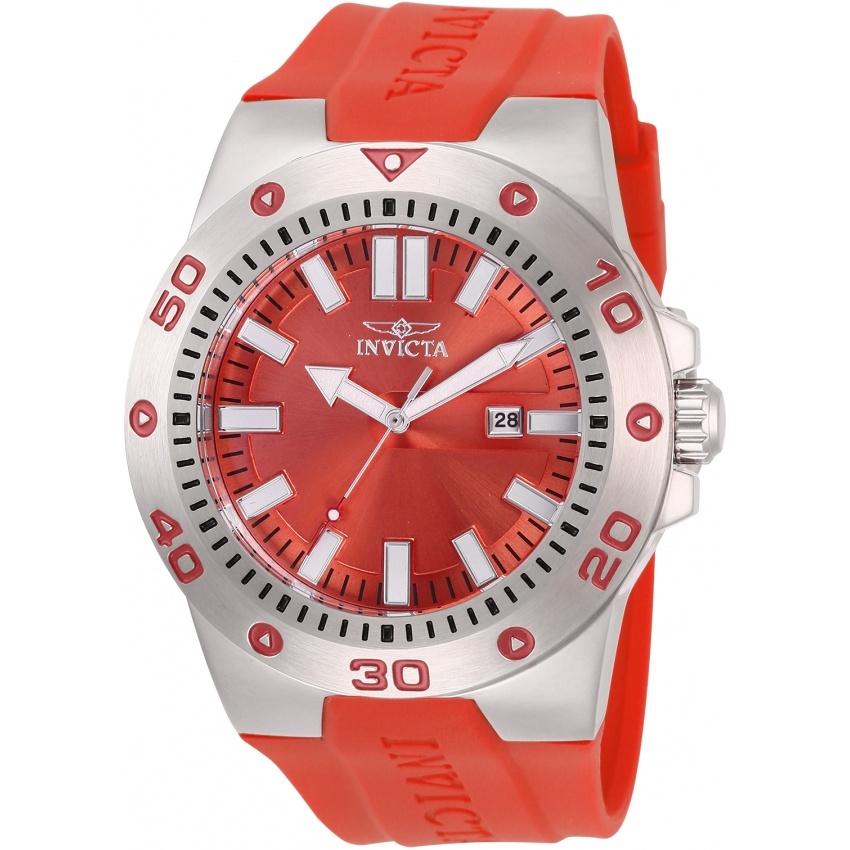 Invicta Men&#39;s 28814 Pro Diver Red Silicone Watch