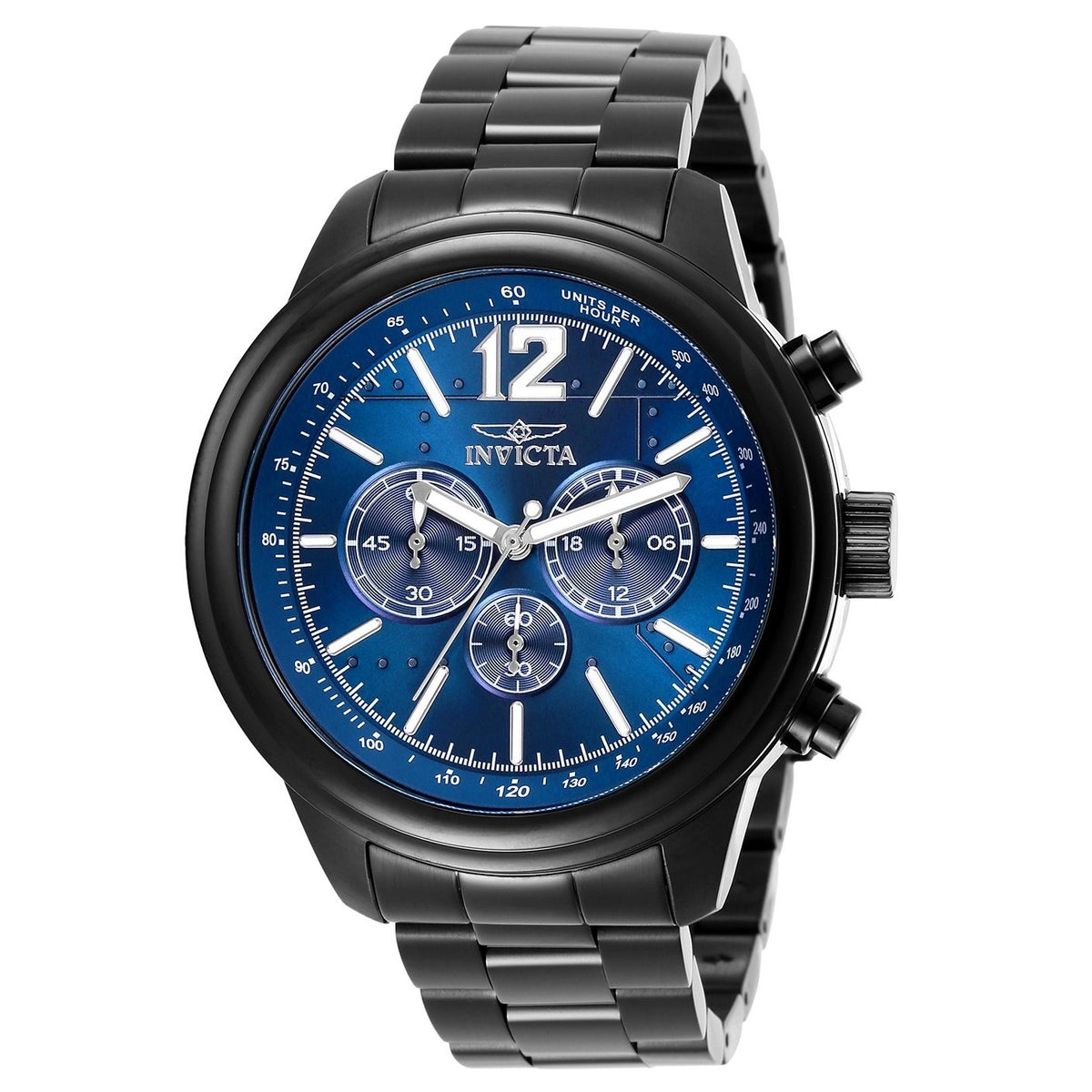 Invicta Men's 28902 Aviator Black Stainless Steel Watch