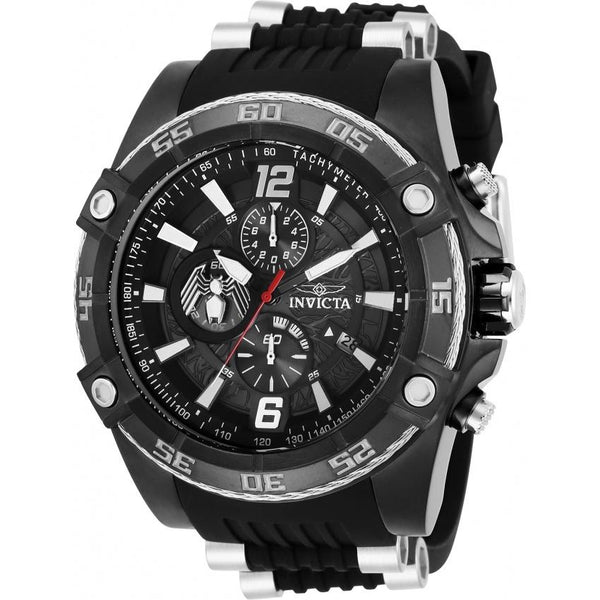 Invicta Men's 28975 Marvel Venom Black and Silver Inserts Silicone Wat ...