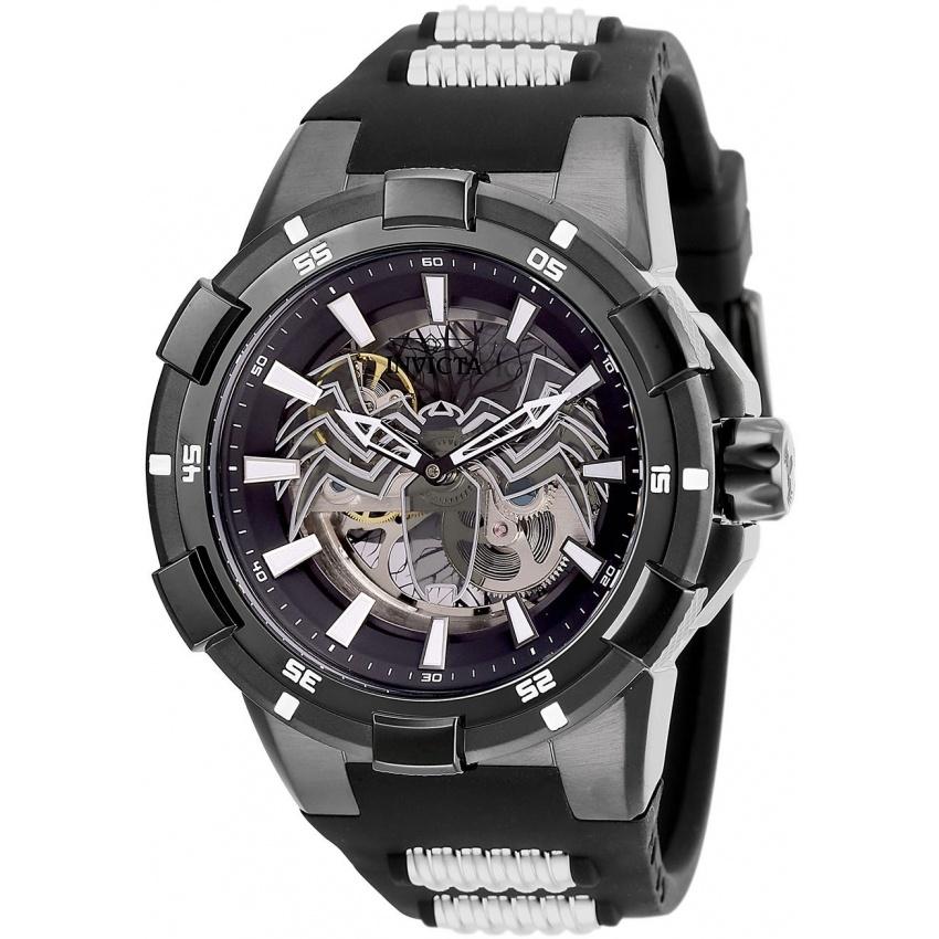 Invicta Men's 28978 Venom Black and Silver Inserts Silicone Watch