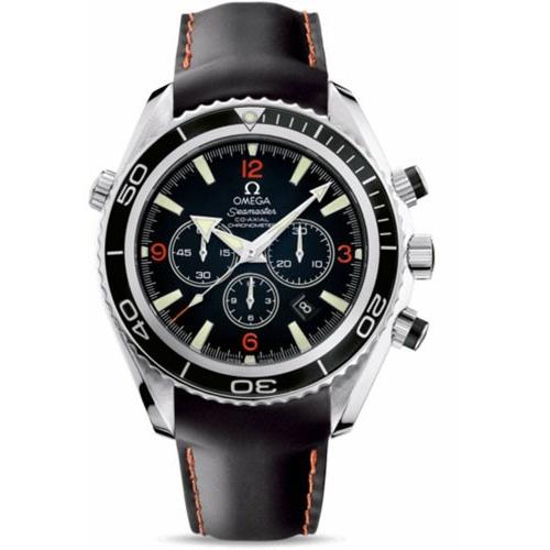 Omega Men&#39;s 2910.51.82 Seamaster Planet Ocean Chronograph Black Rubber Watch