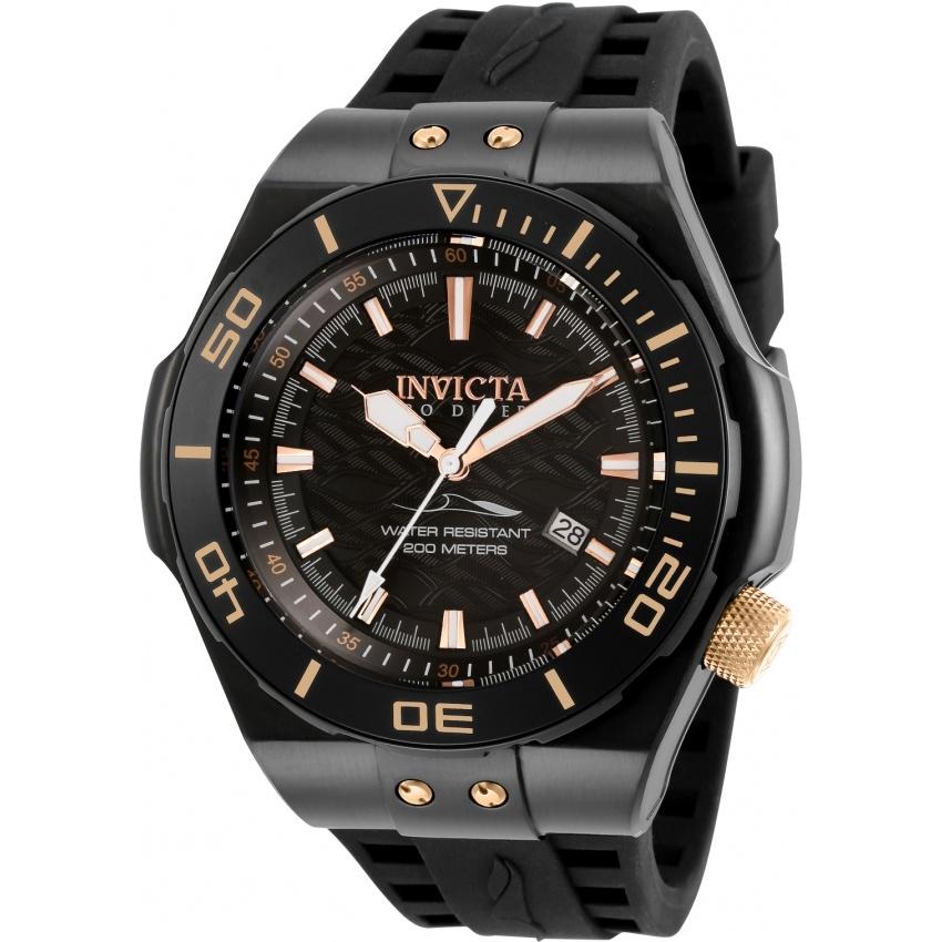 Invicta Men&#39;s 29499 Pro Diver Automatic Black Silicone Watch