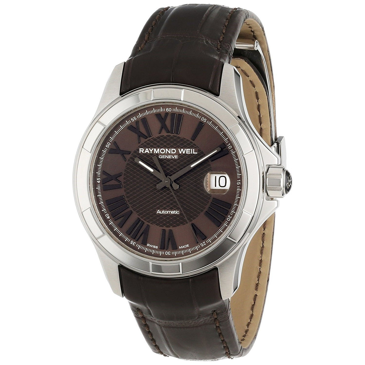 Raymond Weil Men&#39;s 2970-STC-00718 Parsifal Automatic Brown Leather Watch