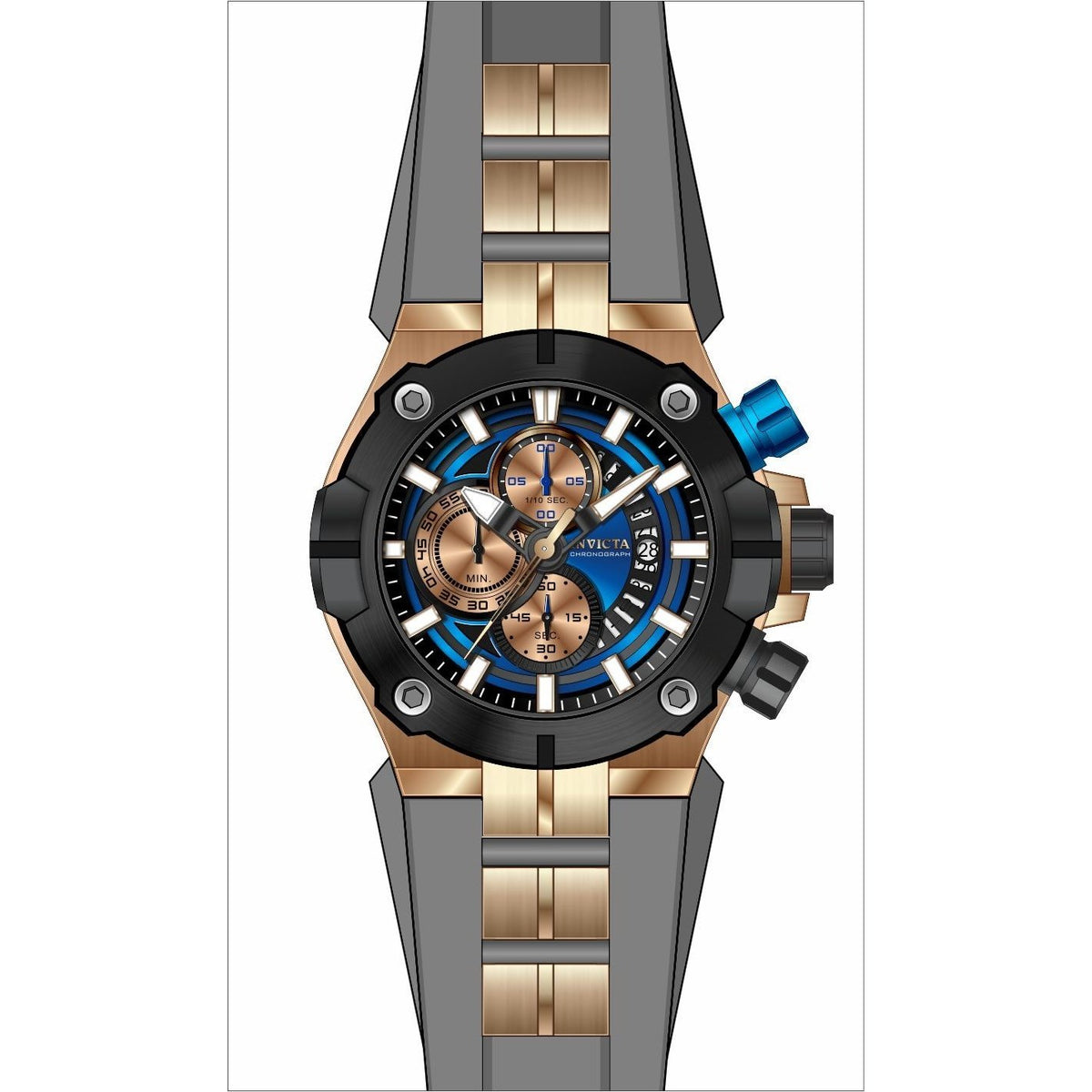Invicta Men&#39;s 29836 Sea Hunter Grey Silicone Watch