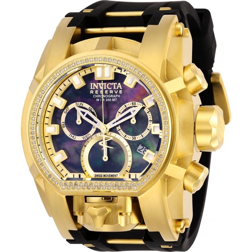 Invicta Men&#39;s 29863 Reserve Black Silicone Watch