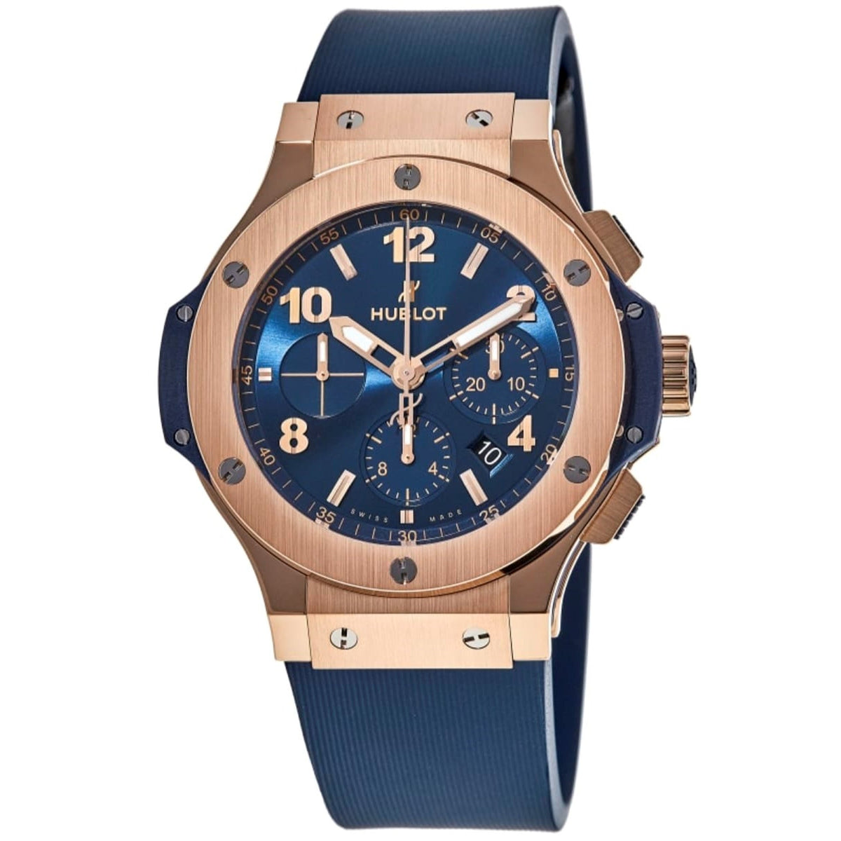 Hublot Men&#39;s 301.PX.710.RX Big Bang Chronograph Blue Rubber Watch