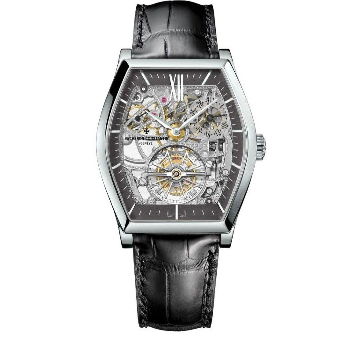 Vacheron Constantin Men's 30135-000P-9842 Malte Black Leather Watch