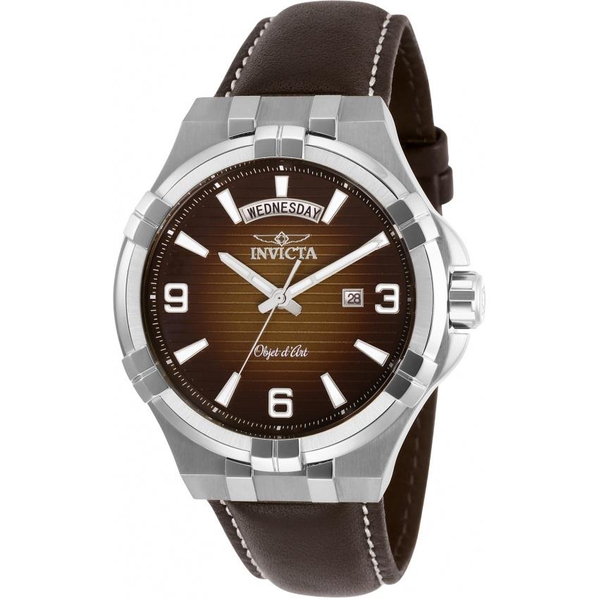 Invicta Men's 30184 Objet D Art Brown Leather Watch