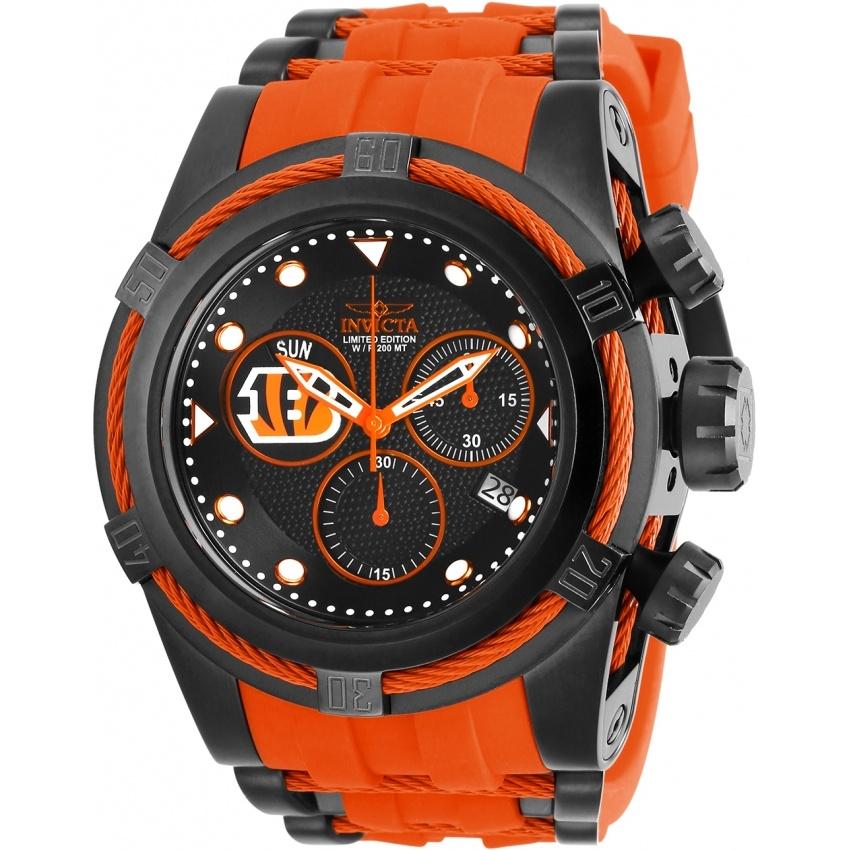 Invicta Men&#39;s 30229 NFL Bengals Orange Silicone Watch