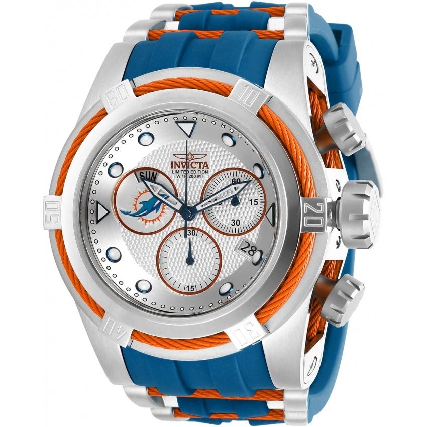 Invicta Men's 30241 NFL Dolphins Teal Silicone Watch