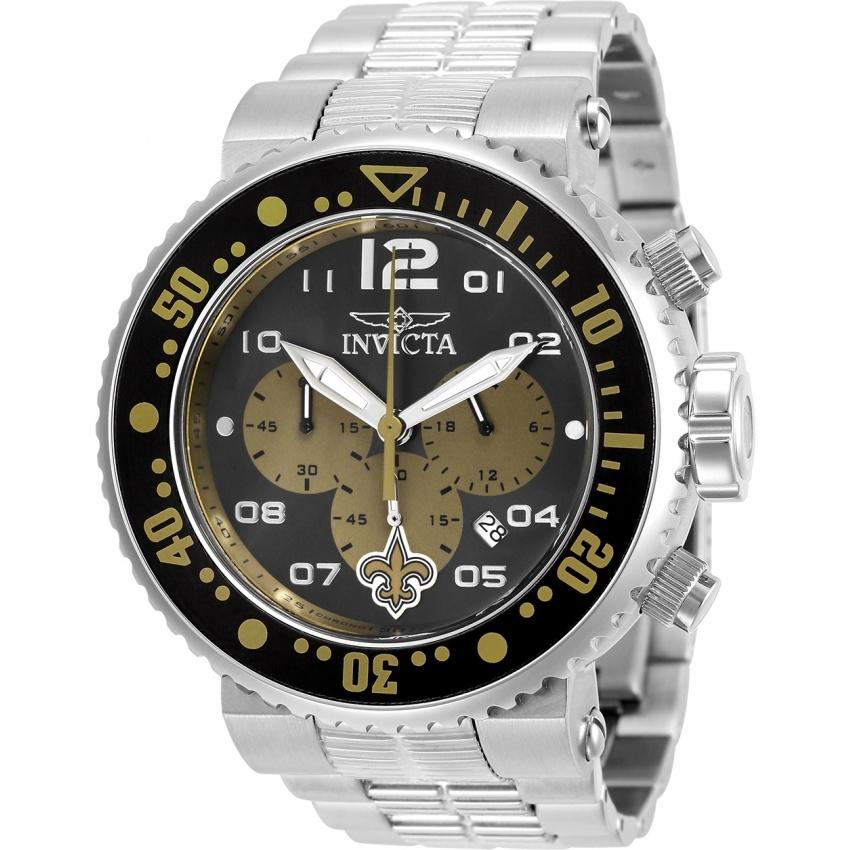 Invicta Men's 30276 NFL Saints Stainless Steel Watch Bezali