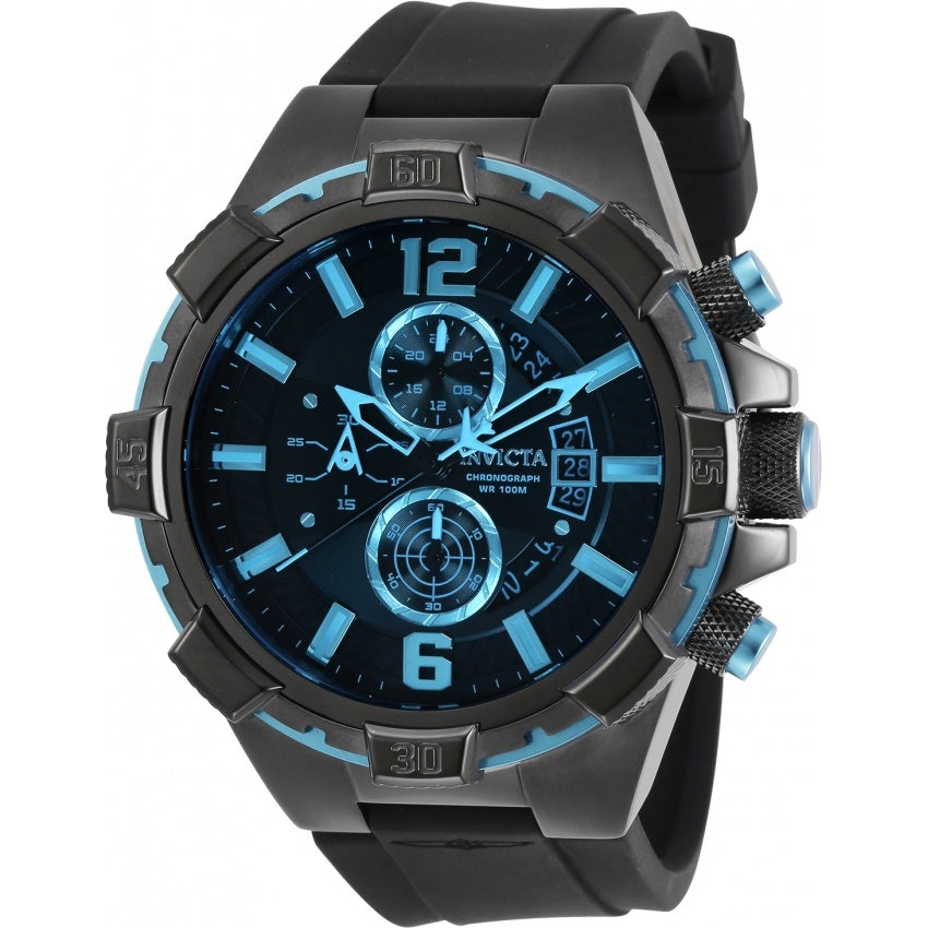 Invicta Men's 30407 Aviator Black Silicone Watch