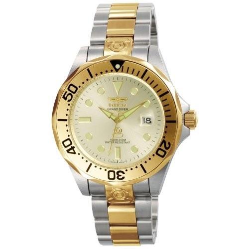 Invicta Men&#39;s 3050 Pro Diver Automatic Gold-tone and Silver Stainless Steel Watch