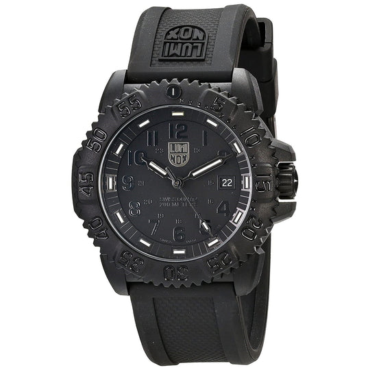 Luminox Men's 3051.BO Evo Navy Seal Blackout Black Rubber Watch