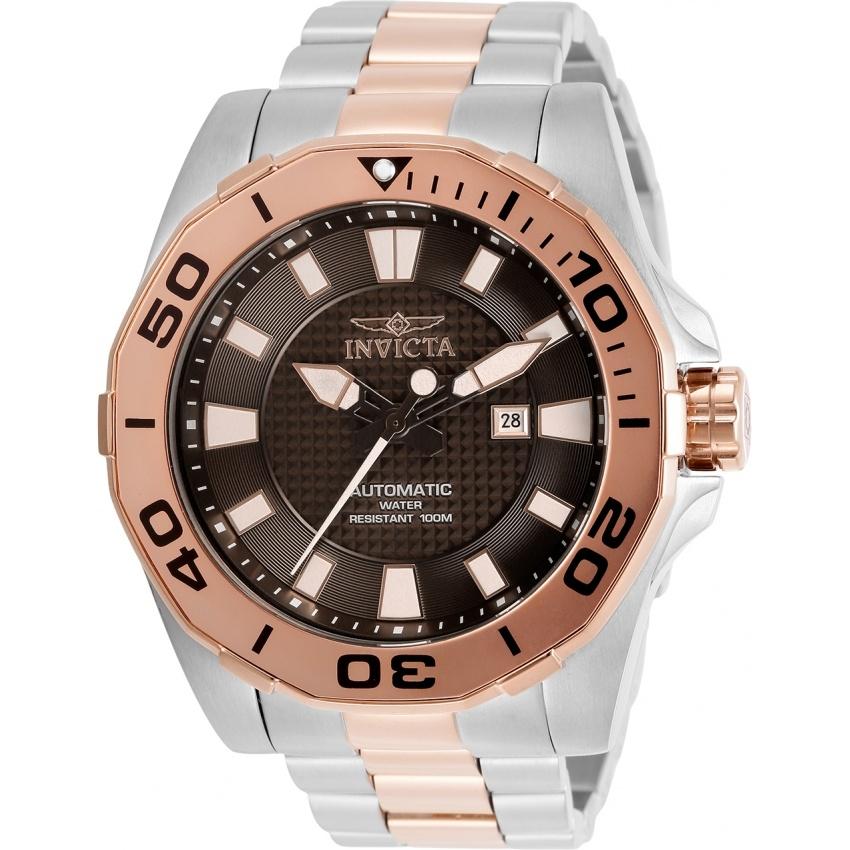 Invicta Men&#39;s 30513 Pro Diver Automatic Rose-Tone and Silver Stainless Steel Watch