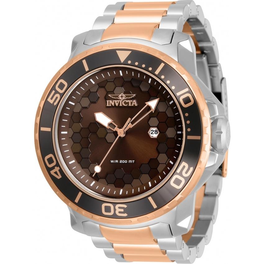 Invicta Men's 30566 Pro Diver Rose-Tone and Silver Stainless Steel Watch