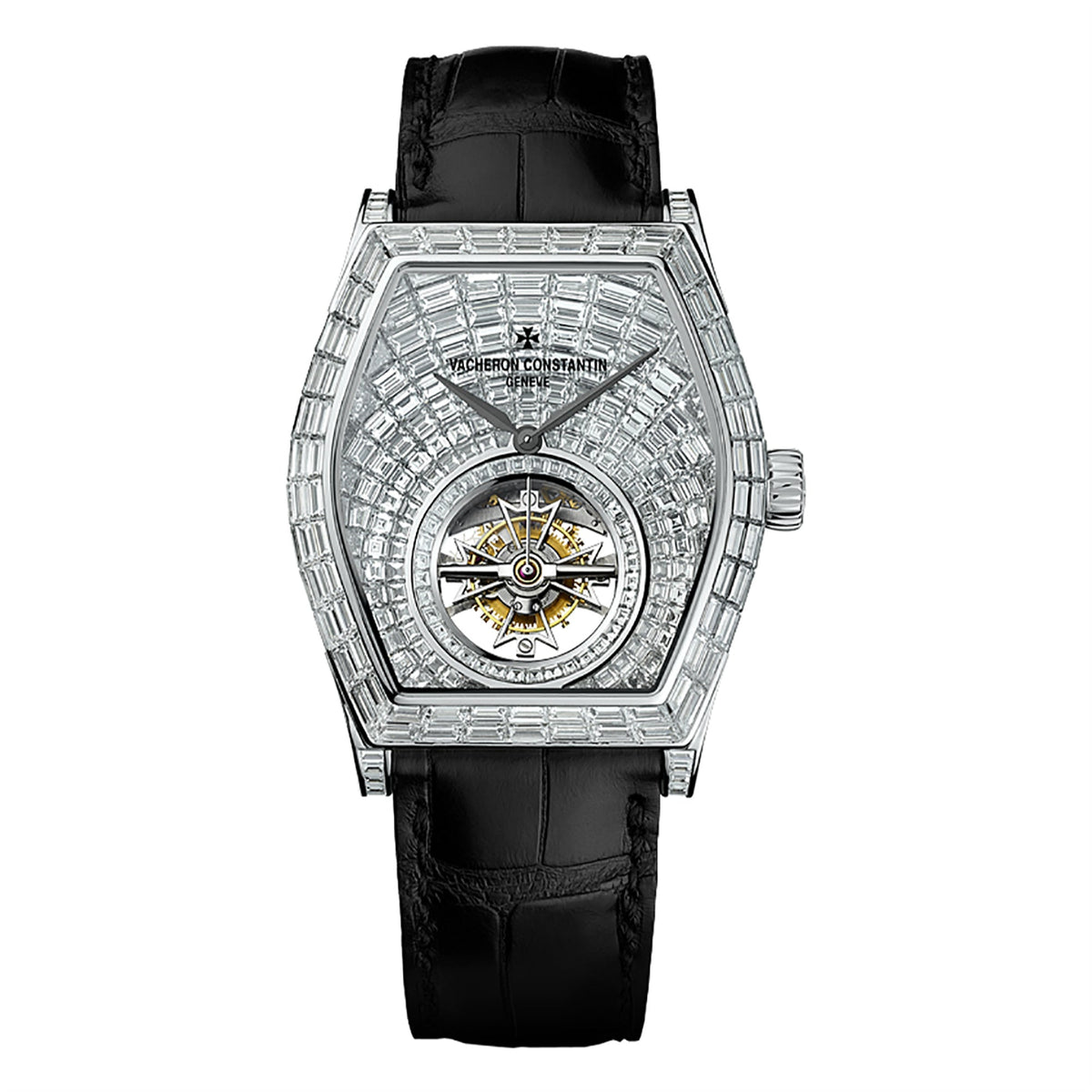 Vacheron Constantin Women's 30630-000G-9899 Malte Black Leather Watch