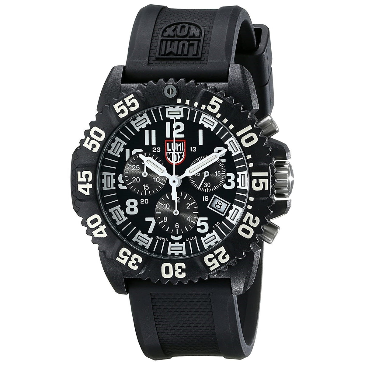Luminox Men&#39;s 3081 Evo Navy Seal Chronograph Black Polyurethane Watch
