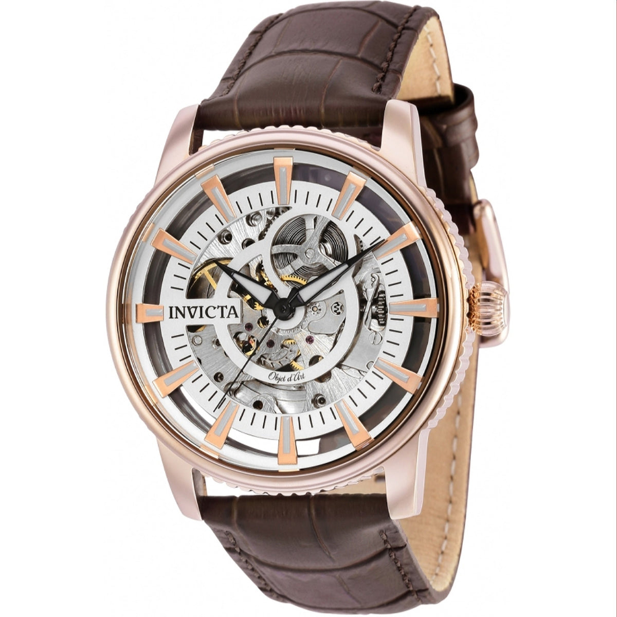 Invicta Men's 30924 Objet D Art Brown Leather Watch