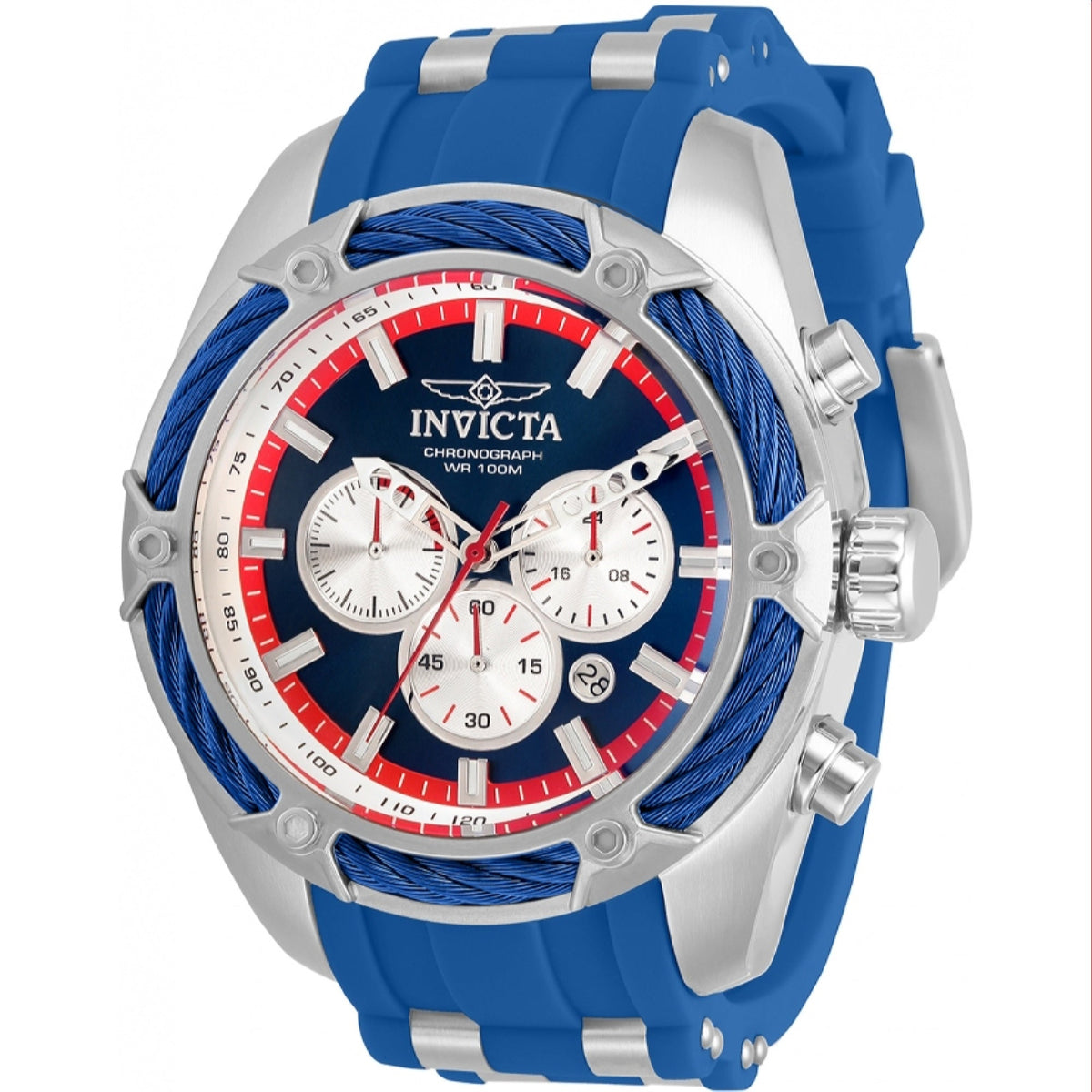 Invicta Men's 31064 Bolt Blue and Silver Polyurethane and Stainless Steel Watch