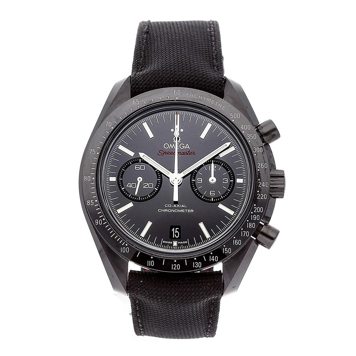 Omega Men&#39;s 311.92.44.51.01.003 Speedmaster Moonwatch Chronograph Black Fabric Watch