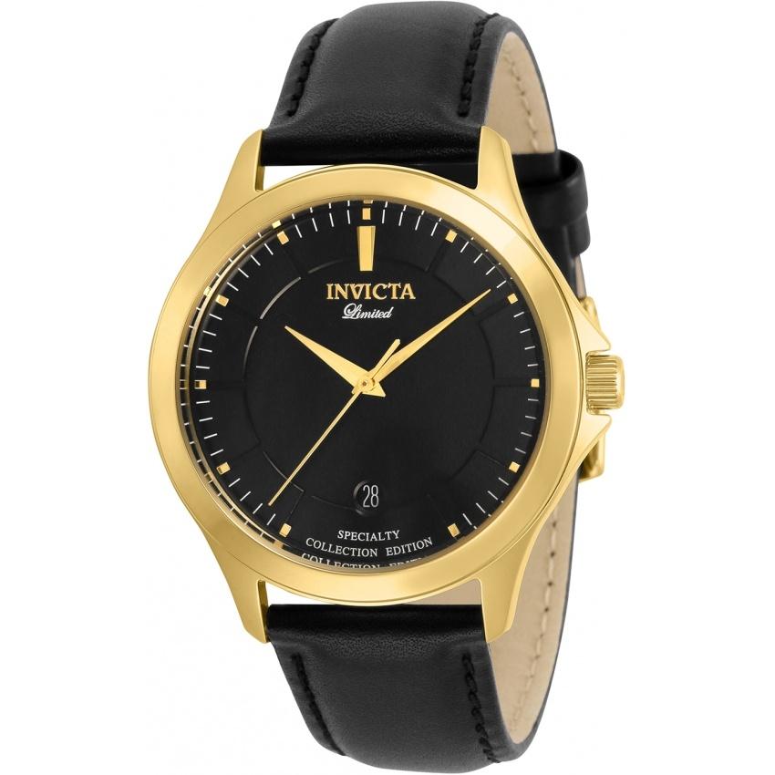Invicta Men's 31127 Specialty Black Leather Watch