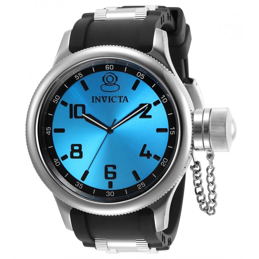 Invicta Men's 31215 Russian Diver Black and Silver Inserts Polyurethane and Stainless Steel Watch