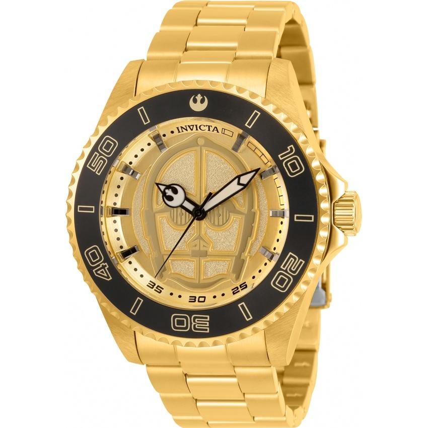 Invicta Men&#39;s 31244 Star Wars C-3PO Gold-Tone Stainless Steel Watch