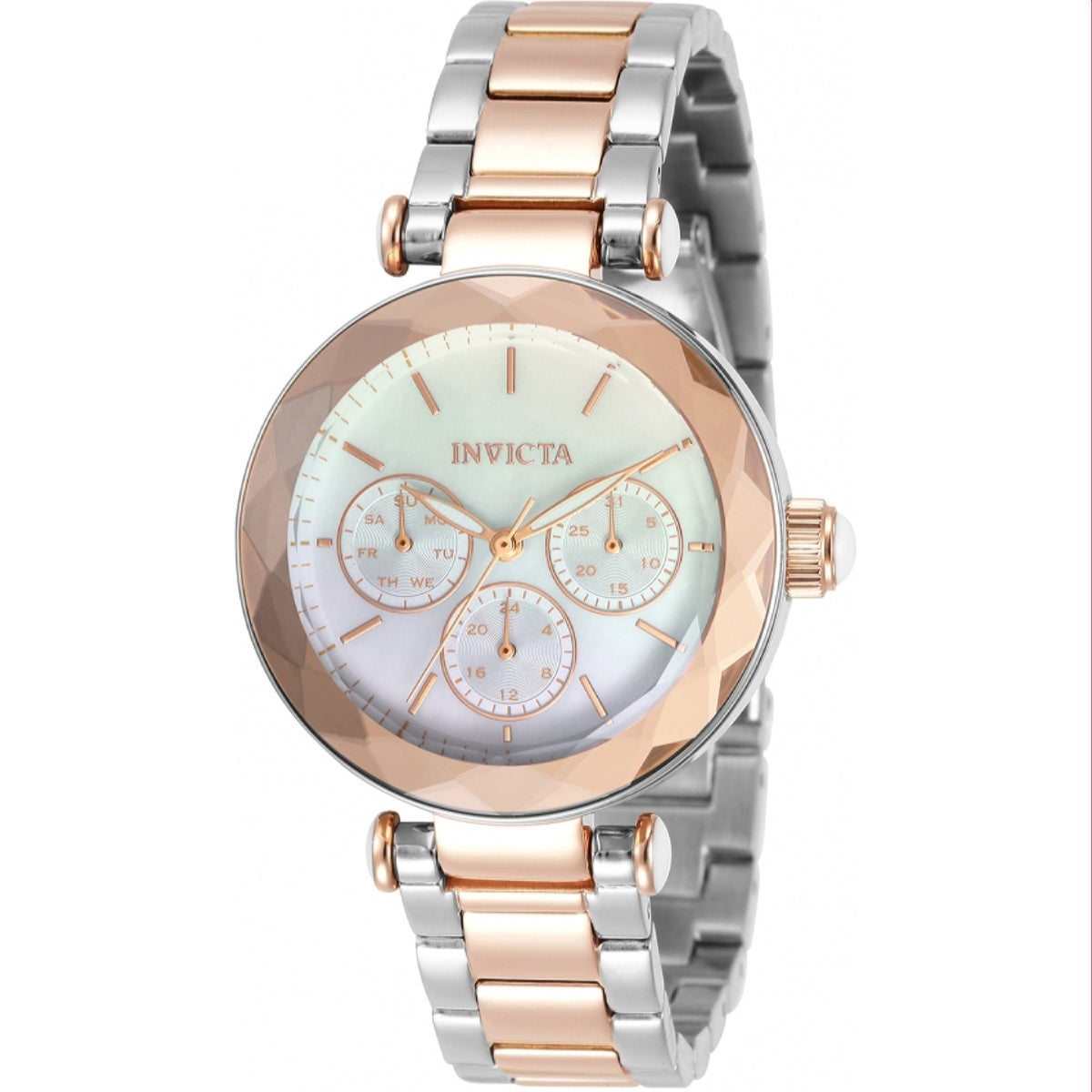 Invicta Women&#39;s 31304 Angel Rose-Tone and Silver Stainless Steel Watch