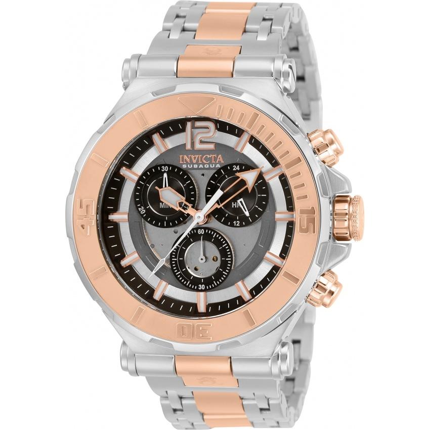 Invicta Men&#39;s 31347 Subaqua Rose-Tone and Silver Stainless Steel Watch