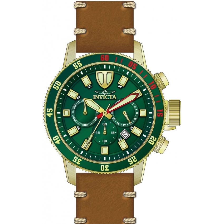 Invicta Men&#39;s 31398 I-Force Brown Leather Watch
