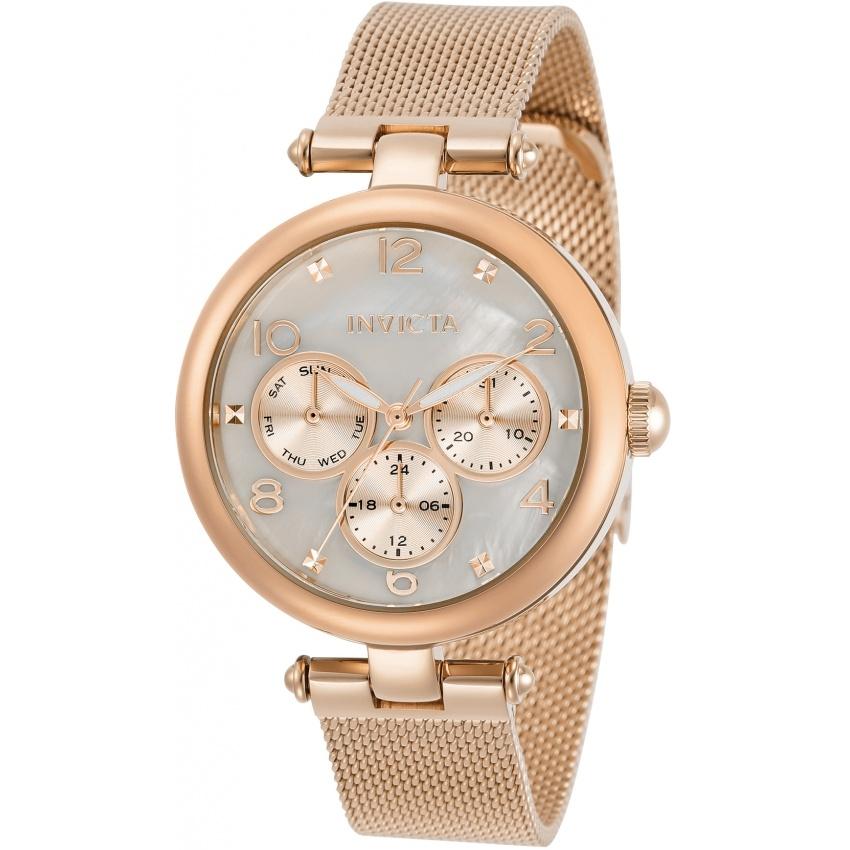 Invicta Women&#39;s 31528 Angel Rose-Tone Stainless Steel Watch