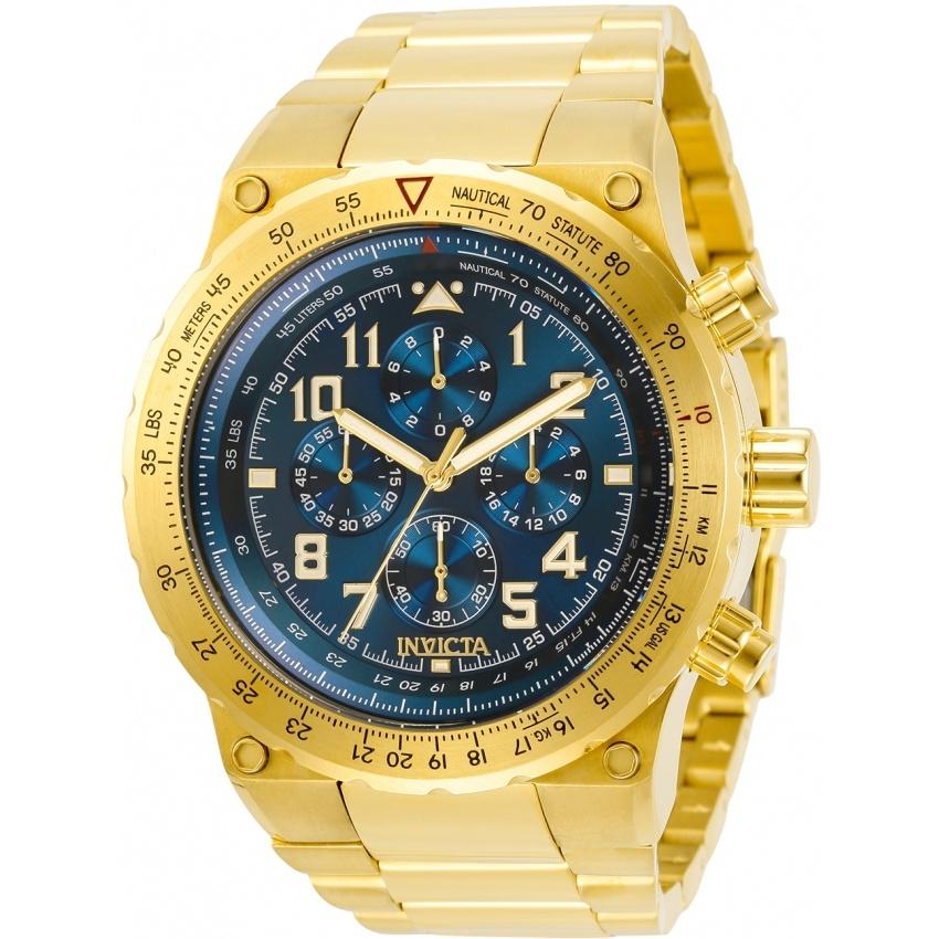Invicta Men's 31587 Aviator Gold-Tone and Silver Stainless Steel Watch