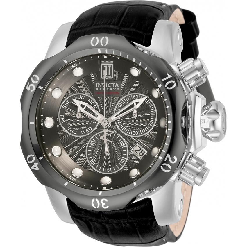 Invicta Men's 31649 Jason Taylor Automatic Black Leather Watch