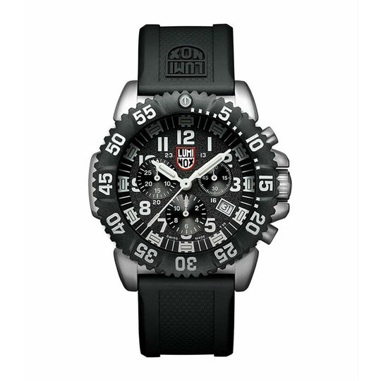 Luminox Men's 3181 Navy SEAL Colormark Chronograph Chronograph Black Rubber Watch